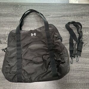 Under Armour Black Duffel Tote with Detachable Shoulder Strap